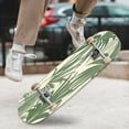 thumbnail image 4 of Skateboards for Beginners Floral seamless green bamboo palm leaves light brown pastel vintage 31"x8" Maple Double Kick Concave Boards Complete Skateboards Outdoor for Adults Youths Kids Teens Gifts, 4 of 5