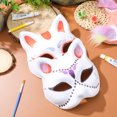 thumbnail image 4 of 6 uds. Máscaras de Cosplay de gato en blanco, máscara de papel de dibujos animados, favores de fiesta de disfraces para adultos, 4 of 6