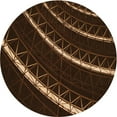 thumbnail image 1 of Ahgly Company Machine Washable Indoor Round Transitional Saddle Brown Area Rugs, 4' Round, 1 of 7