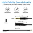 thumbnail image 4 of REQO 14.2" 1/4 TRS to XLR Male Adapter Cable, 6.35mm Stereo Balanced Microphone Stereo Audio Converter, 2 Pack, 4 of 7