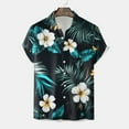 thumbnail image 5 of Mens Hawaiian Shirt Short Sleeve Button Down Shirts Tropical Floral Summer Beach Shirts,S-3XL, 5 of 7