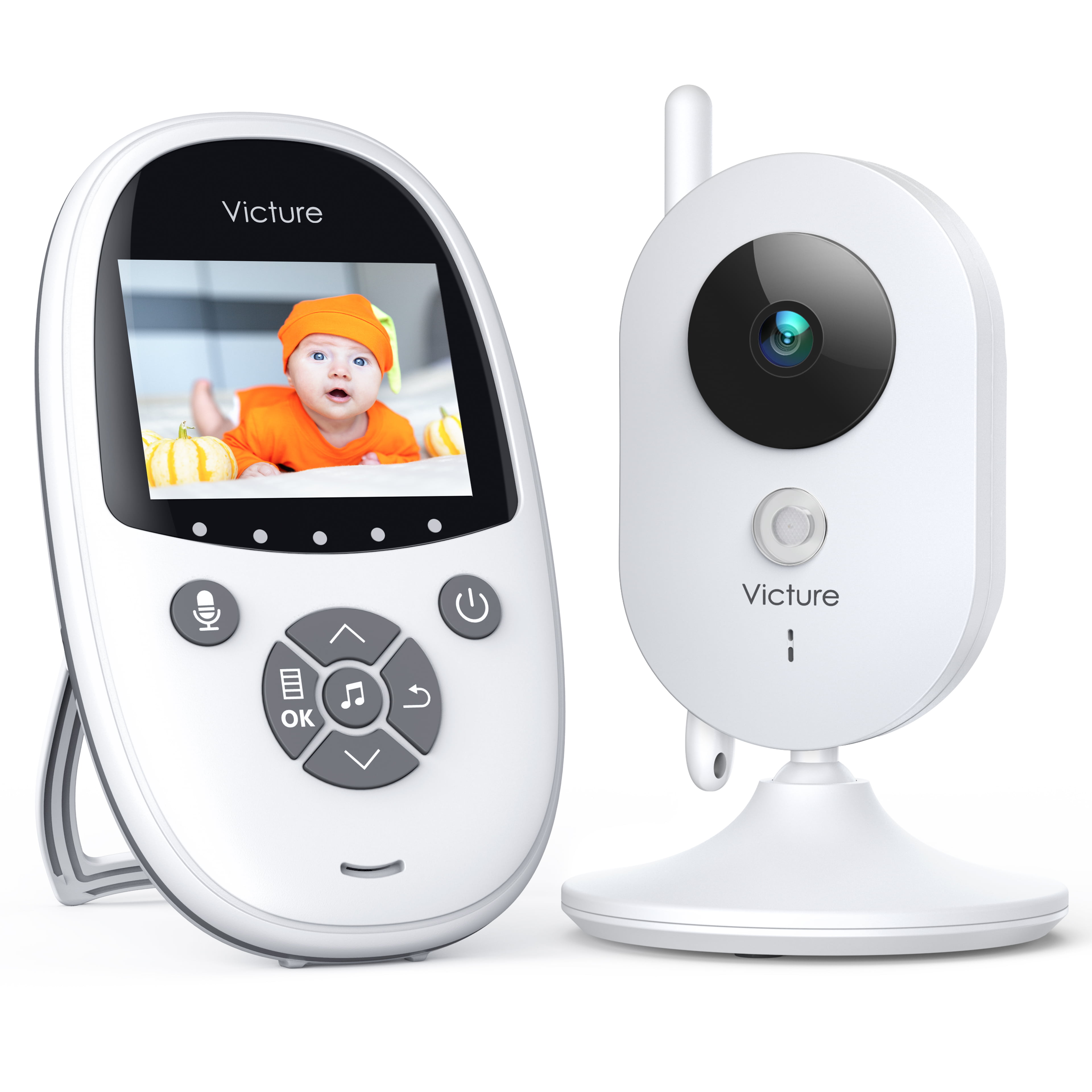 Includes Temperature Display Equipped with Night Vision Mode Exceptional Picture Quality & Audio Perfect Nursery Accessory Pan-Tilt-Zoom Baby Camera High-Performing Baby Monitor with Camera