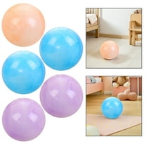 5Pcs Fun Bouncy Balls Rubber Inflatable Beach Ball Bouncing Sensory Playballs with Hand Air Pump for Park Backyard Beach