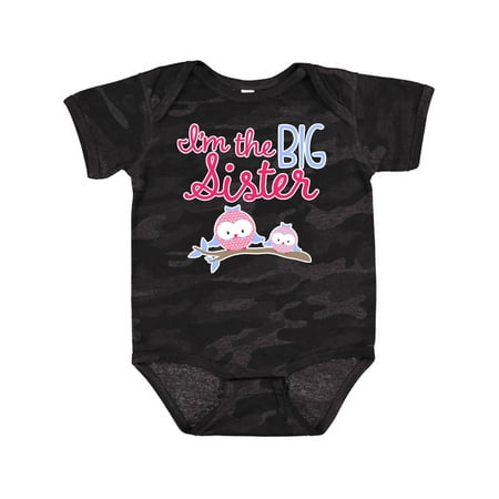 

Inktastic Big Sister Owls Gift Baby Girl Bodysuit