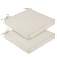 thumbnail image 2 of (Set of 2) Outdoor Chair Cushions for Patio Furniture, Waterproof 19" x 19" x 3" Square Patio Chair Seat Cushion with Non-Slip Ties & Handle, 2 of 9