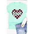 thumbnail image 5 of Pink Plaid Love Graphic Tee T-Shirt PLUS, 5 of 8