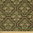 thumbnail image 2 of Ambesonne Yellow Damask Fabric by the Yard Microfiber, Classic Baroque Style, 3 Yards, Earth Yellow Pale Yellow, 2 of 4