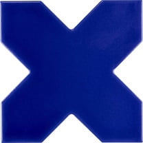 Siena 5.35 in. x 5.35 in. Glossy Blue Ceramic Cross-Shaped Wall and Floor Tile (5.37 sq. ft./case) (27-pack)
