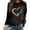 A-Black, variant on Luwomo Womens Dog Mom Sweatshirts Heart Dog Paw Print Colorblock Long Sleeve Crewneck Casual Cute Sweatshirt,A-Black,L
