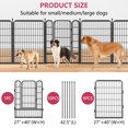 thumbnail image 3 of Jhsomdr Dog Playpen Dog Fence Outdoor for Yard 10 Panels 40" Height Puppy Playpen Dog Exercise Pen Indoor Pet Fence with Doors for Large/Medium/Small Dogs, 3 of 10