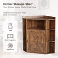 thumbnail image 6 of Corner Cabinet, Corner Storage Shelf with USB Ports and Outlets Industrial Organizer for Small Space Wooden 6-Cubby Bookshelf for Study, Playroom, Living Room (Amber Pine), 6 of 9