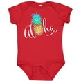 thumbnail image 3 of Inktastic Aloha in Cursive with Pineapple Rainbow Colors Boys or Girls Baby Bodysuit, 3 of 5
