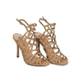 thumbnail image 4 of New Women Breckelles Sylvia-11 Leatherette Peep Toe Hollow Slingback Mule Sandal, 4 of 6