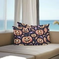 thumbnail image 5 of Outdoor Waterproof Pillow Covers Scary Halloween Black Bats on Buffalo Decorative Throw Pillow Protectors,Orange Lattice Pillowcase Cushion Cases for Patio Sofa Garden Couch,20x20in,Pack of 2, 5 of 9