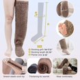thumbnail image 2 of COSTYLE 1 Pair Cozy Socks Fuzzy Leg Warmers Over Knee Sleep Socks Plush Long Slipper Stockings, 2 of 5