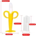 thumbnail image 4 of Baby Toothbrush and Banana Toothbrush,Silicone Infant Training Finger toothbrushes with Storage Case(1 teether and 2 Finger toothbrushes), 4 of 7