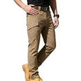 thumbnail image 4 of Pants for Men, Men's Casual Cargo Pants Straight Leg Stretch Pants Fashion Joggers Hiking Travel Trousers with Pockets Khaki M, 4 of 7