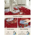 thumbnail image 5 of Red Christmas Area Rug for Bedroom 4x6 Ft Snowman with Cap Xmas Snowflake Super Soft fuzzy Throw Rug Non-Slip Fluffy Plush Indoor Floor Carpet for Living Room Nursery Home Decor, 5 of 8