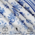 thumbnail image 3 of Vintage Floral Tablecloth Round 60 Inch Blue Flower Fabric Table Cover Washable Wipeable Table Cloth for Home Party Kitchen Outdoor Indoor, 3 of 8