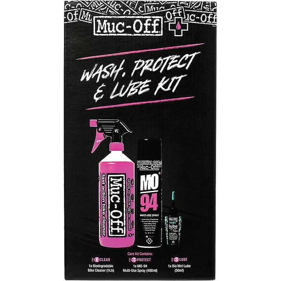 Muc-Off Bike Care Kit: Wash, Protect and Lube, with Dry Conditions Chain Oil