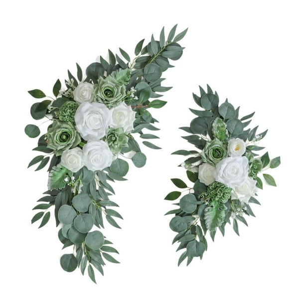 Guirnalda de flores artificiales de seda para boda, arco de flores, guirnalda decorativa, centro de mesa Estilo C