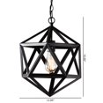 thumbnail image 3 of Baxton Studio Ginesa Pendentif Géométrique en Métal Noir, 3 of 3