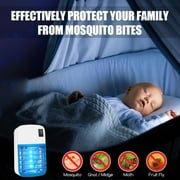 GPEH Indoor Bug and Mosquito Zapper with Blue Lights, White and Blue, 4 Count