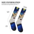 thumbnail image 2 of Lsque Starry White Horse Pattern Sport Compression Socks for Men & Women 15-20 mmHg Knee High Nurse Pregnant Running Medical and Travel Athletic, 2 of 6