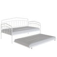 thumbnail image 3 of Twin Size Metal Frame Daybed with Twin Trundle, White, 3 of 8