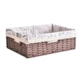 thumbnail image 3 of Cesta tejida a mano Organizador multiusos para guardar refrigerios Cesta organizadora tejida para marrón, 3 of 9