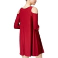 thumbnail image 2 of Planet Gold Juniors Cold Shoulder Dress Red S, 2 of 2