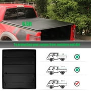 Four-Fold Tonneau Cover With Light Fits For Dodge 2002-2017 Universal 6.5ft Auto Tonneau Bed Pickup Truck Accessories