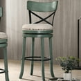 thumbnail image 4 of Furniture of America Zaren Wood Swivel Barstool-Set of 2, Green, 29-in, 4 of 7