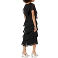thumbnail image 4 of S.L.Fashions Robe à Manches Courtes Imprimée pour Femmes, Noire, 6P, 4 of 4
