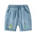 thumbnail image 3 of GYRATEDREAM Fashion Baby and Toddler Boys Denim Shorts Elastic Waist Casual Shorts 1-6 Years, 3 of 9