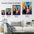 thumbnail image 3 of Border Collie Dog Lover Gift Pet Portrait Colourful Artwork Painting Large Wall Art Poster Print Thick Paper 18X24 Inch, 3 of 5