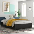 thumbnail image 5 of RealRooms Alden Platform Bed with Storage Drawers, Full, Black Faux Leather, 5 of 10