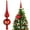 Red, variant on Gregiular Blown Glass Tree Topper for Christmas Tree - Unique Sequin Ornament