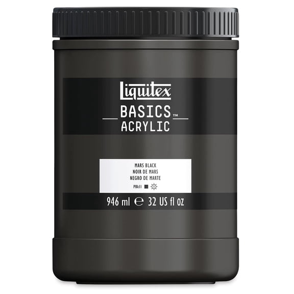 Liquitex Basics - Mars Black, 32 oz jar