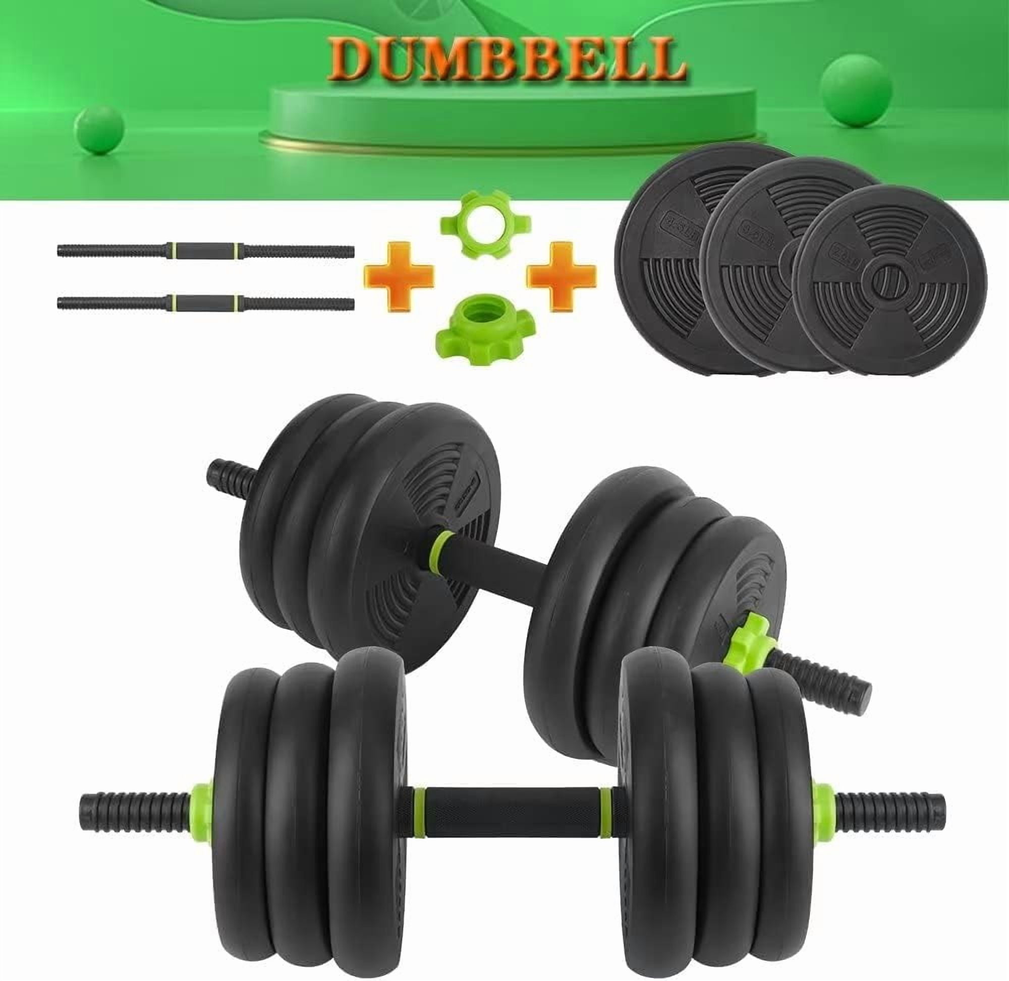 Juiluna 4 in 1 Adjustable Dumbbell Set, 44LBS Free Weight Set Used as Dumbbell, Barbell, Kettlebell and Push-up, Home Gym Fitness Workout Equipment for Men and Women black
