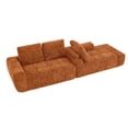 thumbnail image 6 of Gewnee Orange L-Shaped Sectional Sofa, High-Quality Chenille Fabric with High-Density Sponge, for Living Room, 6 of 7
