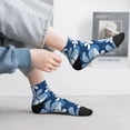 thumbnail image 2 of Pofeuu Flower Print 30cm Socks, Adult Running Hiking Socks for Youth and Adult, 2 of 7
