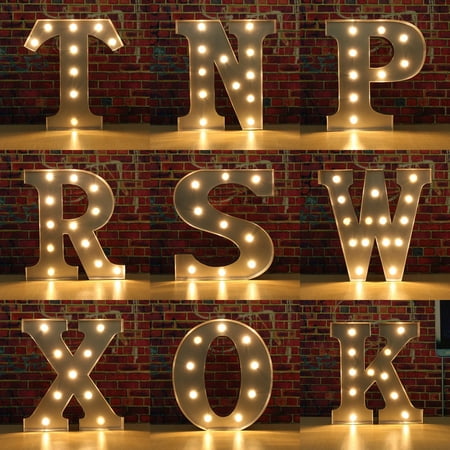 Metal Lighted Letters 1Pc 12
