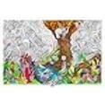 thumbnail image 3 of Beneath the Trees - Super Detailed Giant Coloring Poster for Kids and Adults (Great for Group Activities, Classrooms, Care Facilities and Family Time) - Includes Reusable Rigid Tube - 32.5" X 22" Inch, 3 of 4