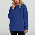 thumbnail image 2 of Women's Oversized Sweaters Fuzzy Chunky Knit Tops Warm Crewneck Pullover Sweater Casual Long Sleeve Clothing Fashion Jumper Clothes Basic Stylish Apparel Comfy Outfits, 2 of 5