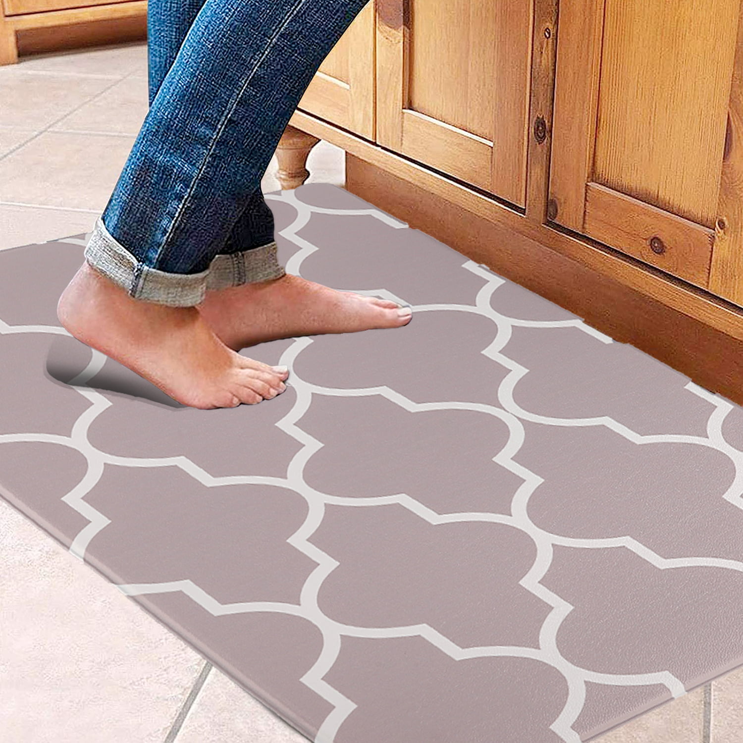 Details about   HappyTrends Kitchen Mat Cushioned Anti-Fatigue Kitchen Rug,17.3"x 28",Thick Wate 