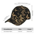 thumbnail image 2 of Pofeuu Modern Golden Butterfly Print Adult Adjustable Embroidered Graphic Baseball Hat for Men and Women, 2 of 6