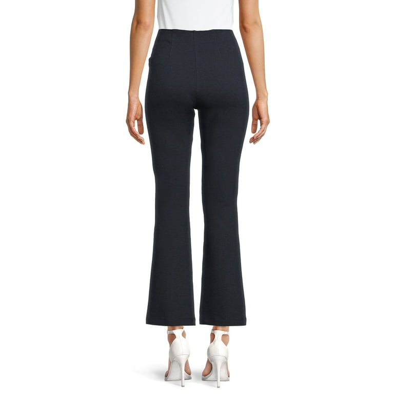 Time And Tru Women's Ponte Bootcut Pants with Front Slit 