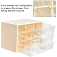 thumbnail image 3 of Storage Box with 9 Compartments for Storing Small Parts, Screws, DIY Tools, White Organizer 3 Tiers with Transparent Drawers, 3 of 7