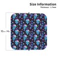 thumbnail image 2 of Gaeub Skull Flower Blue Print 4 Pcs Leather Coasters for Drinks ,Drink Coasters Sets,Drink Table Cup Coasters for Living Room Kitchen Coffee Decor-Square, 2 of 6
